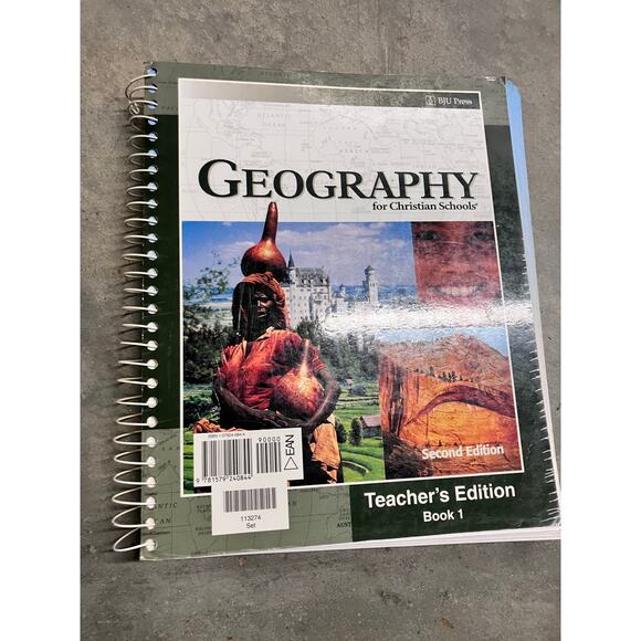 BJU Geography Teacher's Edition (2nd Edition) Spiral 1999 Christian Homeschool - Picture 1 of 5